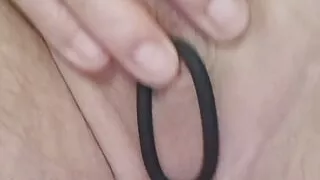 Jerking off with something in my ass