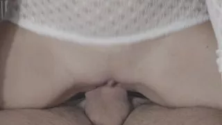 I ride him for a long time with my tight pussy, but to finish he wants to put me in doggy style