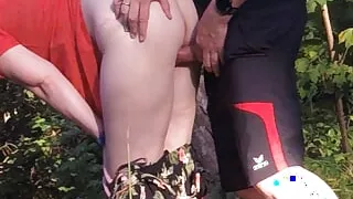 UDA Hot Milf housewife gets fucked hard outside in the woods