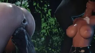 Radeong3d & Wildeer Studio Intense anal sex delicious tasty big ass swallowing huge cock sweet intense pleasure buttocks thirsty