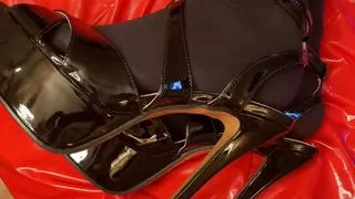 Black High Heels Sandals and Pantyhose Feet