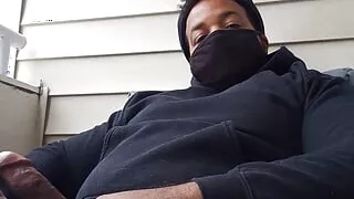 Balcony Jerk & Cum