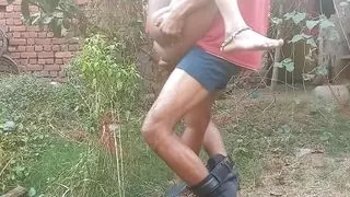 Real outdoor hard-core new style sex in forest side