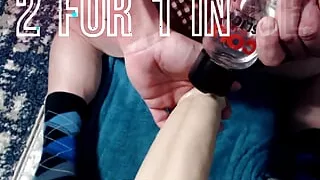 One dildo = Two cocks....stretching me all around,