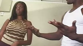 The ghetto dude picks up the curvy black model and gives her an intense pounding