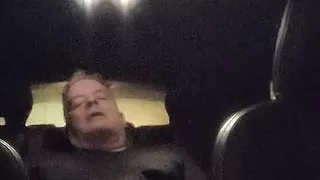 Evening public car parking lot masturbation