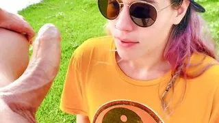 Gamer Girl Gets Fucked in the Throat, Pussy and Swallows Cum in the Backyard!!!