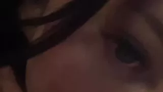 Trans girl sucks daddy's cock and cums on her face