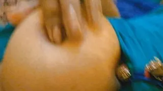 Kissing Horny girl Priya's Big Boobs while she is laying semi Naked on Hotel bed with one Boobs out  ! Slowmo ! E14