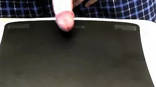 x0451 solo jerkoff cumshot on gaming mousepad