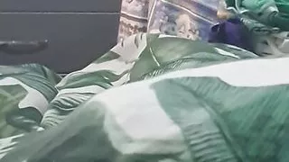 Step son pulled out his dick while step mom is in his room