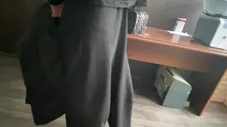 Young student 18 years old, having fun with cock and learning to suck it