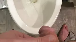 Peeing up close
