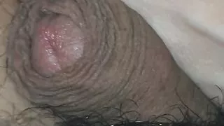 Step mom without panties showing her pussy while her foot is on step son dick