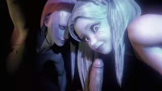 Lucy Helps Rebecca on Her Cowgirl Ride - Cyberpunk Edgerunners Parody