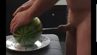 Sounding while Fucking a Watermelon