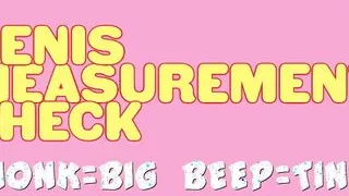 Penis Measurement Check Comment Honk or Beep
