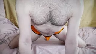 Hairy faggot in orange panties with open ass - girlz .pro - alexmilton