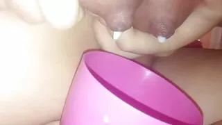 Milk from the tits of a young mother. Selection.