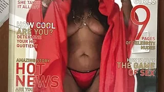 Dancing while hubby recording wife in sexy swim suit.