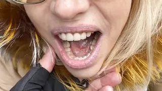 Lily sucks a big dick in a park. A mature blonde takes a golden shower, drinks urine and blows bubbles with a macho dick.