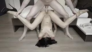 I fucked hard my neighbour, spit on her and cum on her face