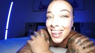 Squirting Aussie OIled up and Stuffed