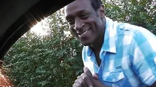 Sexy ebony fatty picked up and gets BBC