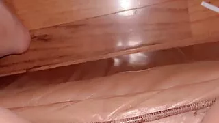 Cute pussy marking territory around the house