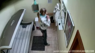 Pervs Breached Into The Privacy Of Solarium Czech Girl - Spy Camera