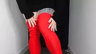 Red Thigh High Socks JOI Cableknit Socks Fetish