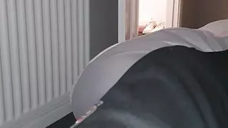 Naughty Step Son checked if he has erection in front of step mom