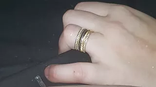 Step mom surprised step son by touching his dick over pants