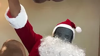 Santa Humping Sex Doll Leads To Multiple Cumshots With Prostate Toy