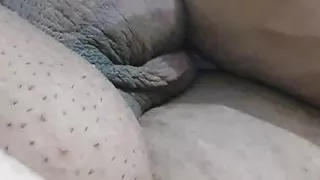 Slutty Bitch with no panties footjob step son dick like a whore