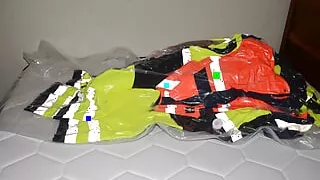 Dec 10 2023 - VacPacked in my hiviz tac vest with my hiviz raincoats and sweaty Kevlar Vest