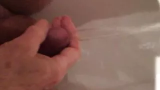 Peeing in the bathtub