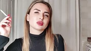 Smoking Goddess with Long Toenails