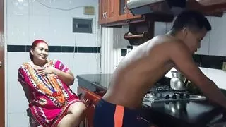 My Stepmom Gets Horny in the Kitchen and We End up Fucking. Prt. 1