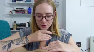Wild Bookworm Begs Boyfriend To Come On Her Glasses