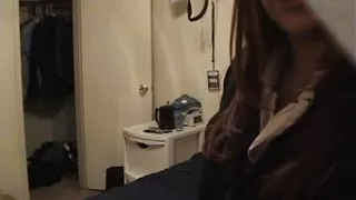 Slut caught as she sucks off bro in law