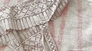 For the upcoming parties white thong cumshot