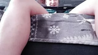 Slutty girl secretly plays with wet pussy under the table, masturbates in the office