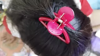 Indian lady cut her hairy pussy hot pussy by expert hair cutter 2nd part