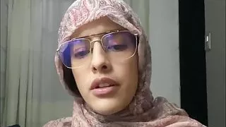 Arab wearing her hijab and having sex with multiple cocks in anal way moans with pleasure
