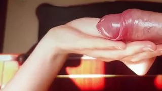 I gave a beautiful handjob to my plumber with a cumshot at the end.