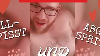 Watch me as I piss myself completely uninhibitedly and escalated and then have to cum violently. Your cock will get stiff!