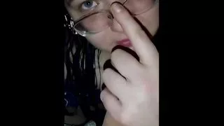 18 year old student sucks and takes cum in mouth