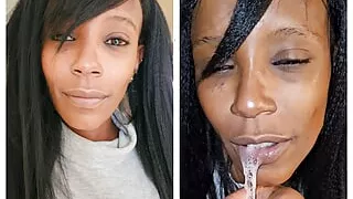 Beaupetite spitting out cum