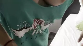 Iranian girl play with dick and put it in her pussy